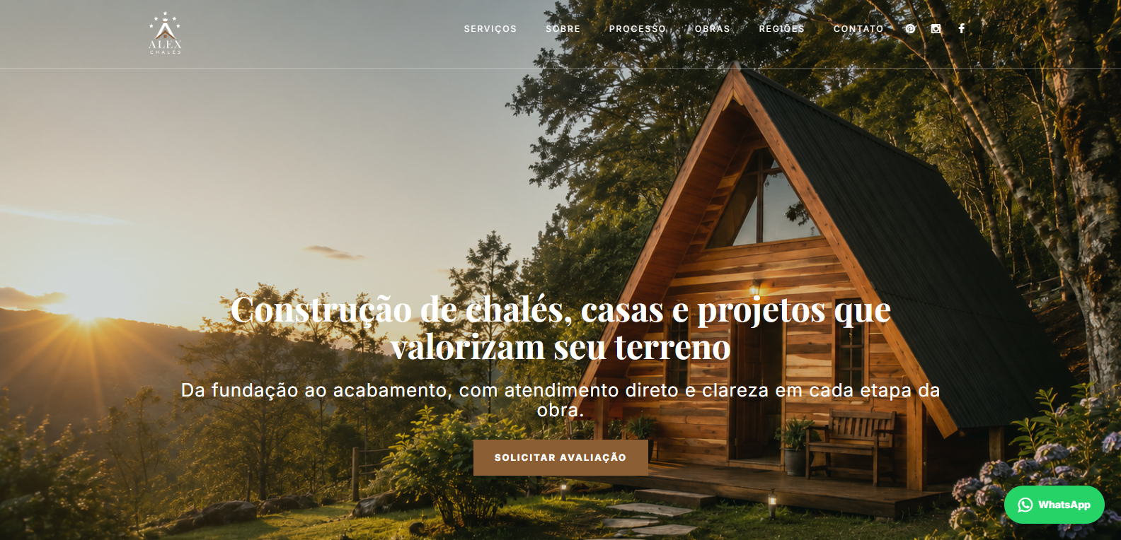 Landing Page para Alex Chales